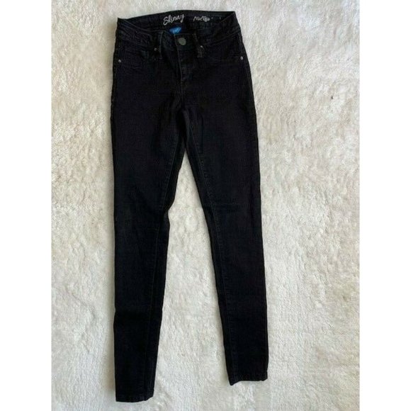 YMI Womens Jeans Black Mid Rise Skinny Stretch Size 26 Waist Measured - Picture 1 of 4
